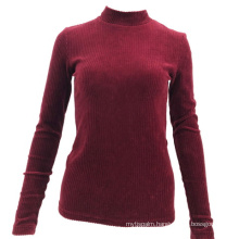 Autumn Winter New Arrival Hot Sale Ladies Corduroy Turtleneck Pullover Slim Fit Sweater